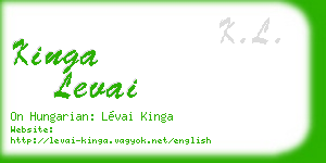 kinga levai business card