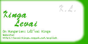 kinga levai business card